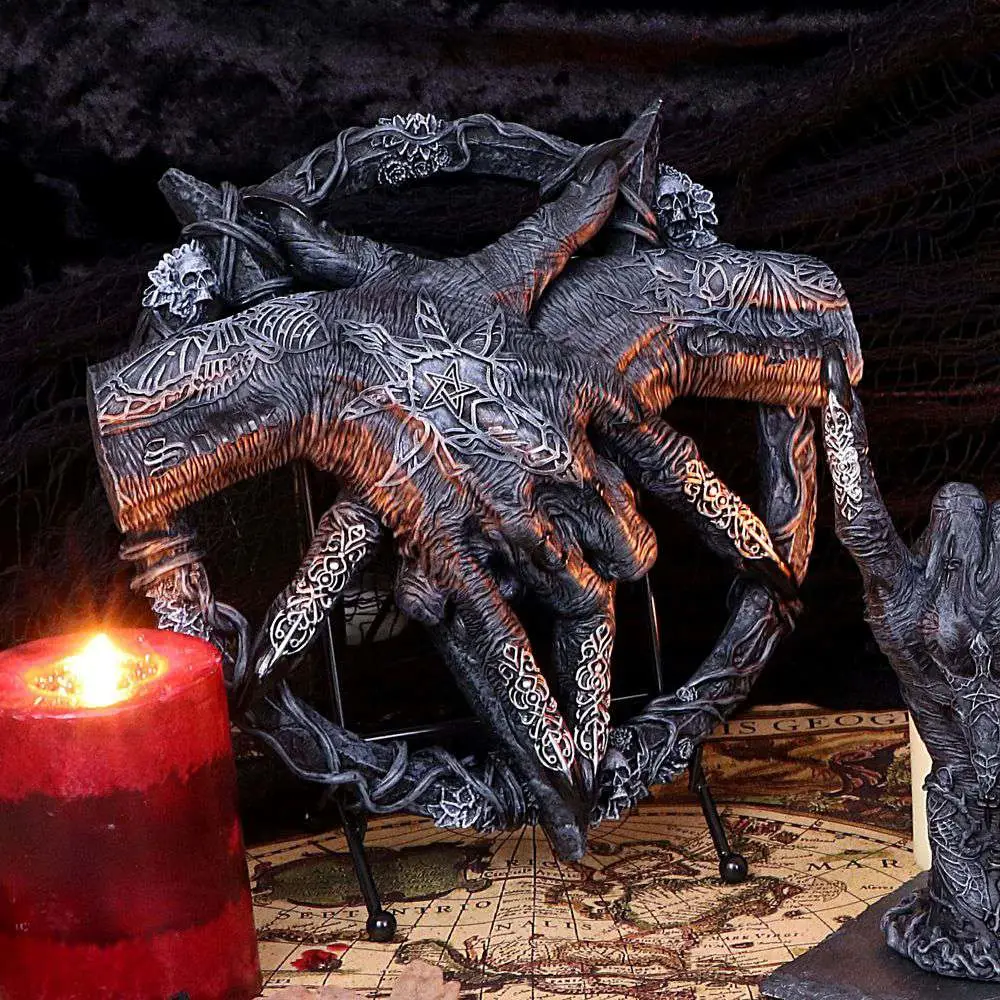 Baphomet Hand Free Standing Plaque - Figurine